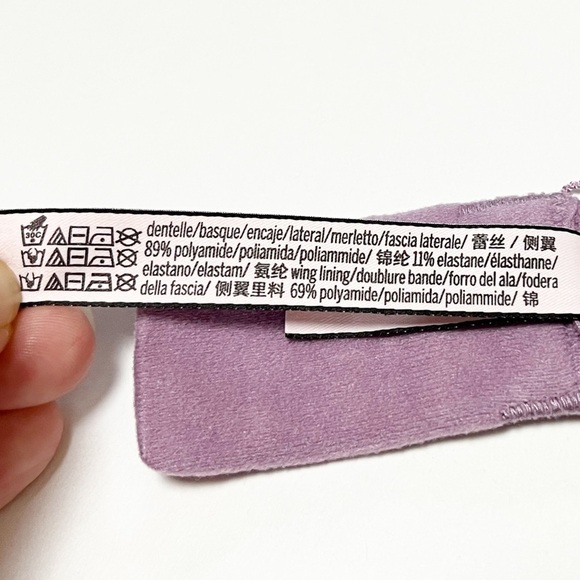 Victoria’s Secret Dream Angels Push-up Bra 34D underwire lavender purple lace - Picture 7 of 9